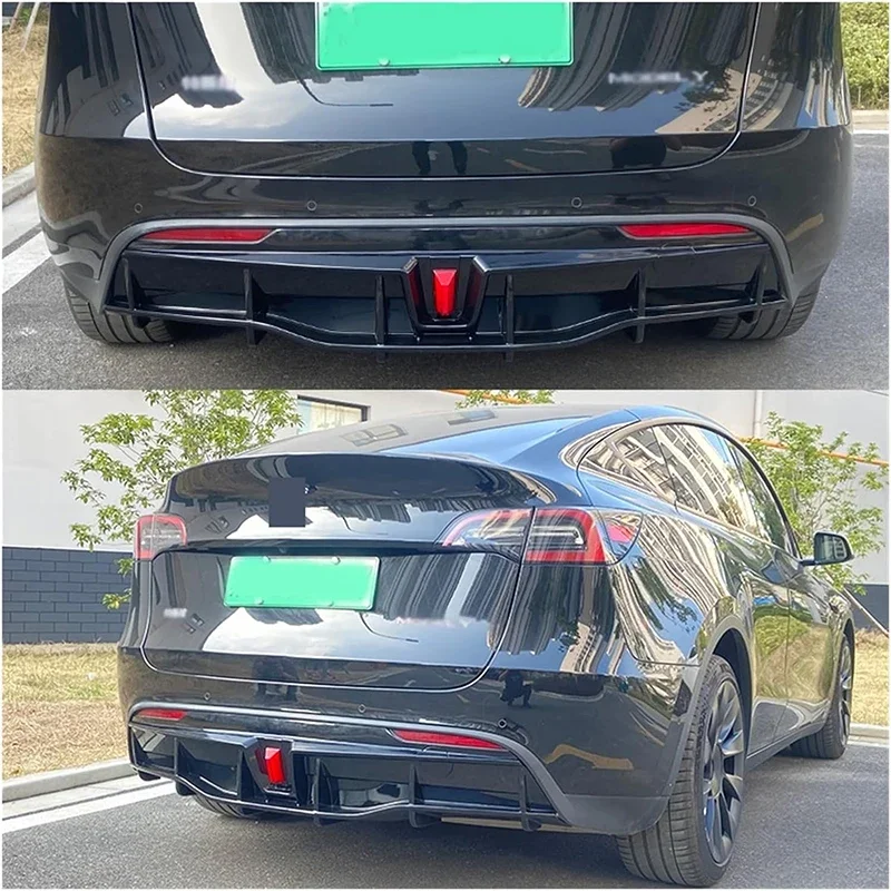 Per Tesla Model Y 2024 paraurti labbro anteriore paraurti posteriore diffusore Body Kit Spoiler per modello Y 2021-2024 parti esterne accessori