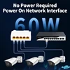 HORACO 5 Port Gigabit POE Extender 4 Port PoE Repeater 100/1000Mbps DIN Rail Network VLAN for 48V POE Camera Wierless AP CCTV 5