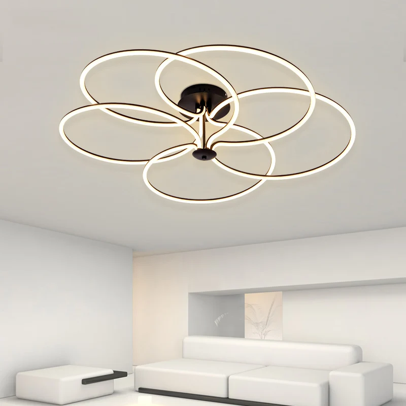 

Modern LED Ceiling Light Living Room Bedroom Dining Room Study Ceiling Lamp Nordic Creative Home Decorate Lighting White Black