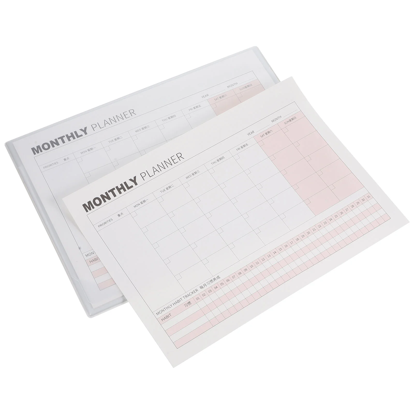 

Undated Monthly Calendar Blank Note Pad Wall Desk Calendars Notepad Desktop Agenda Noting Pads