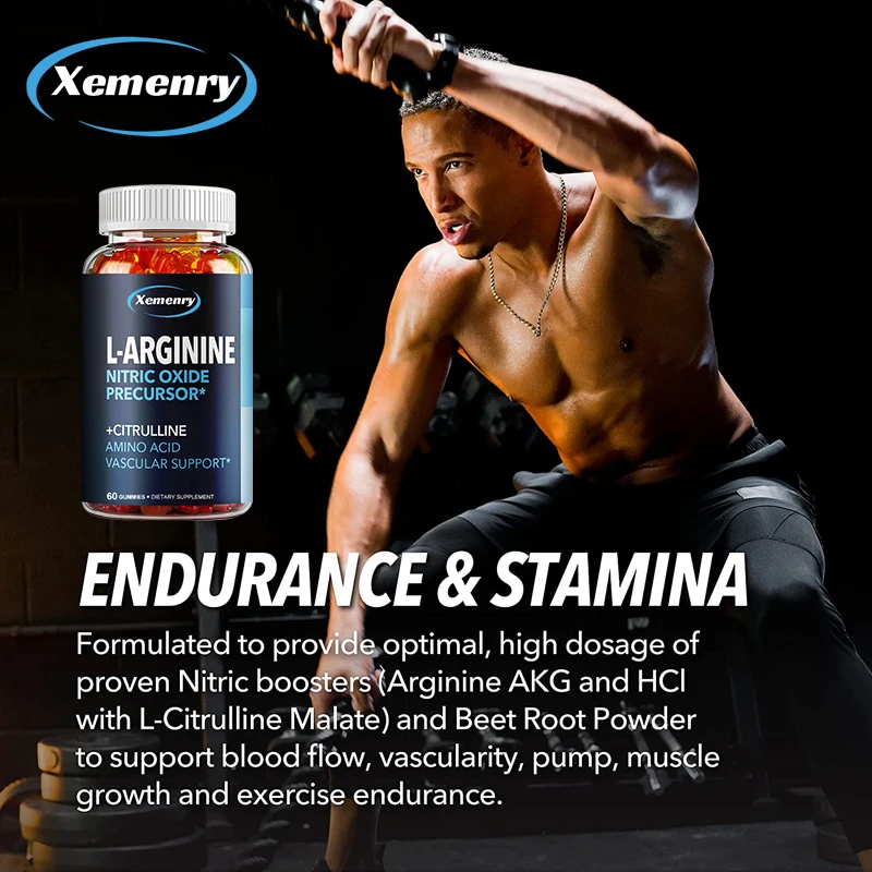 L-Arginine Supplement-Boosts Energy and Endurance, Improves Muscle Mass and Athletic Performance