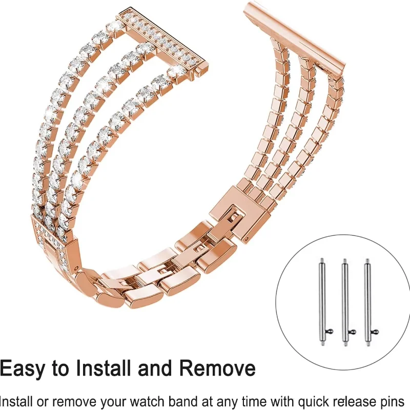Diamond Shiny Design Metal Bracelet Watchband Accessories