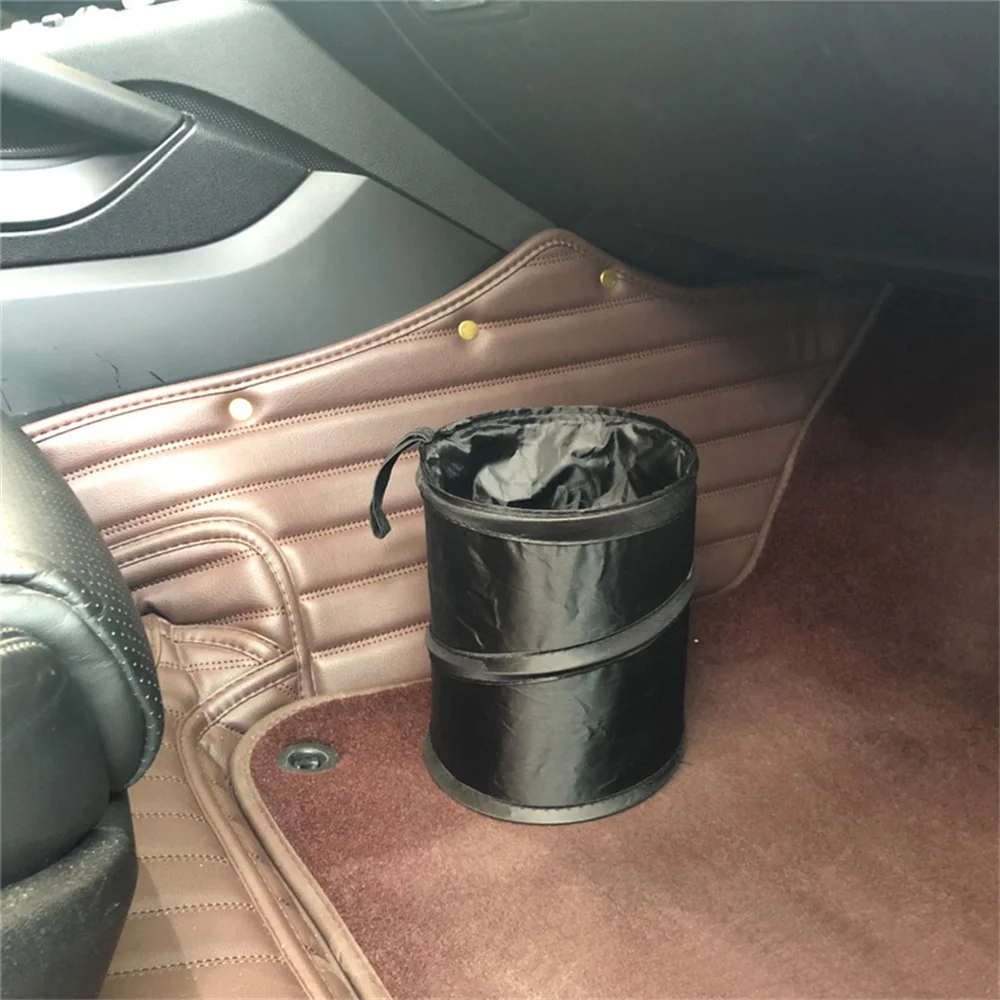 Car Trash Can Portable Durable Foldable Hanging Car Storage Bucket Chair  Back Oxford Cloth Storage Bag Trash Can - AliExpress