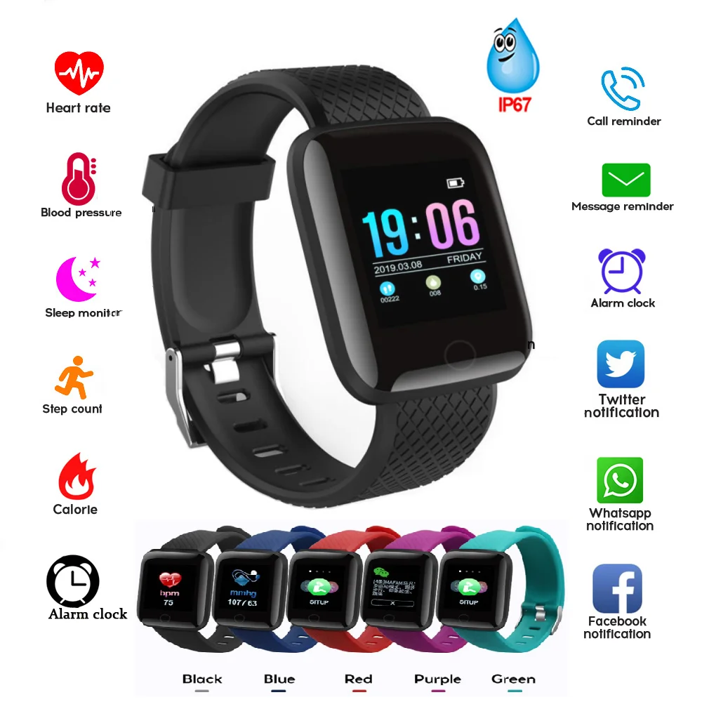 restaurant progressiv Misforståelse 116plus Bluetooth Smart Watch 1.3 Inch Color Screen Blood Pressure  Monitoring Sport Fitness Activity Tracker Touch Smart Watch - Smart Watches  - AliExpress