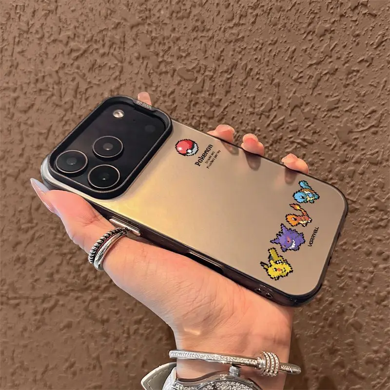 Cute Pixel P-Pokemon Pattern Phone Case For iPhone 17 16 15 14 13 12 11 Pro Max XR XS MAX 7 8 PLUS MINI INS Luxury Matte Cover 3