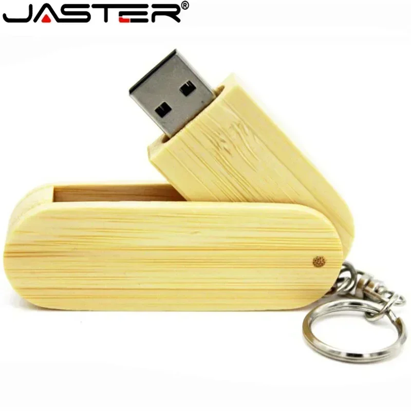 Wooden Rotatable USB Flash Drives 128GB 64GB 32GB With Key Chain Free Custom Logo Business Gift Pendrive usb flash drive flash drive