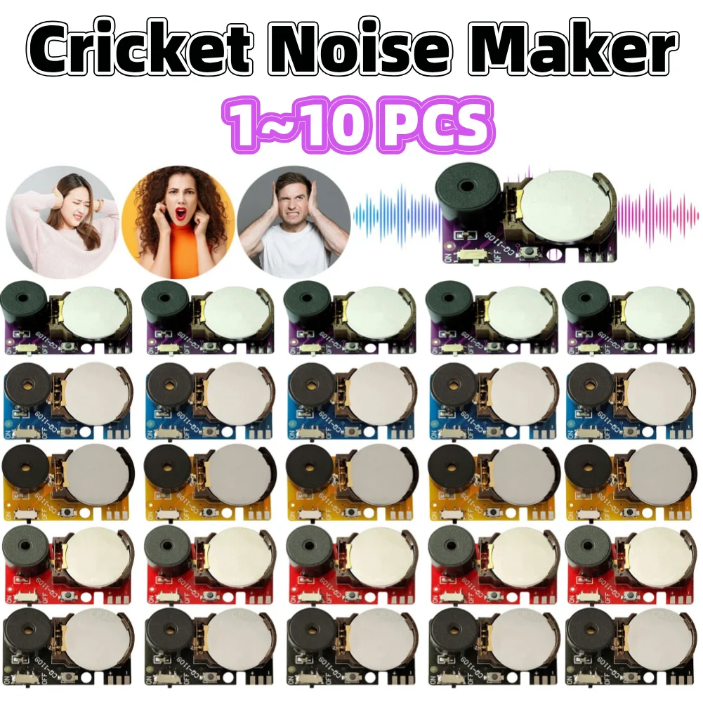 1~10PCS Cricket Noise Maker Prank Annoying Noise Maker Annoying PCB Beeping Hidden Prank Sounds Noise Halloween Party Supplies