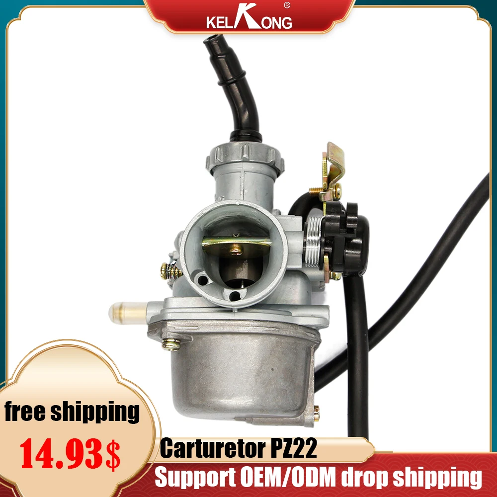 

KELKONG PZ22 22mm Motorcycle Carburetor Carb For 50cc 70cc 90cc 110cc 125cc 135 For Kazuma ATV Quad Go Karts Moped SUNL HK110