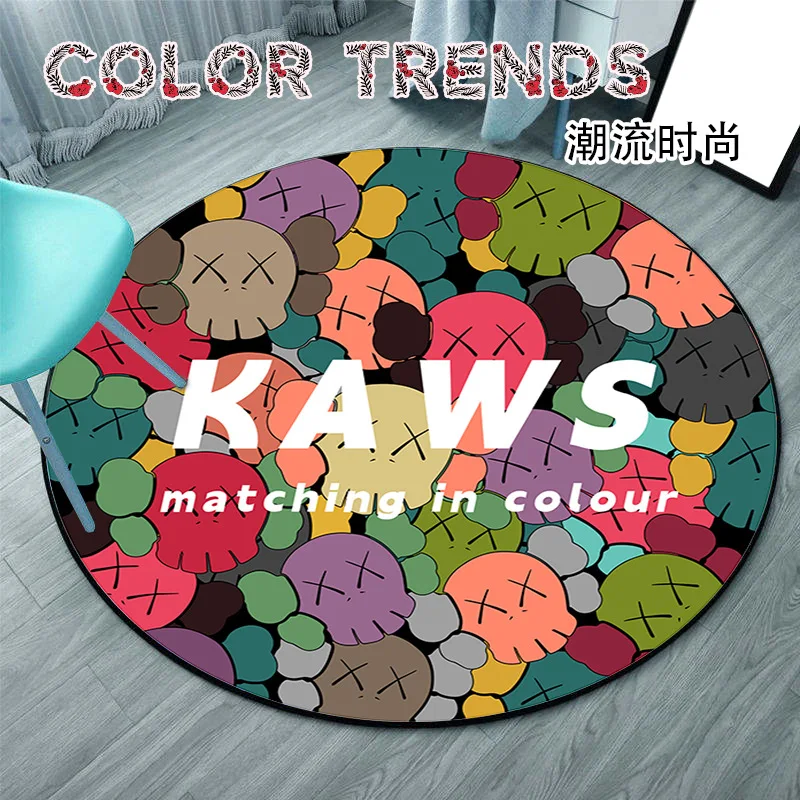 

Round Non-Slip Circle Area Rug, Colorful Princess Carpet, Bedroom, Living Room, Study, Playing, Home Decoration, Trendy, 2023