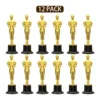 12 Pack Plastic Gold Award Trophies for Party Decorations, Party Favors, Movie Night Party Favor, School Award 3