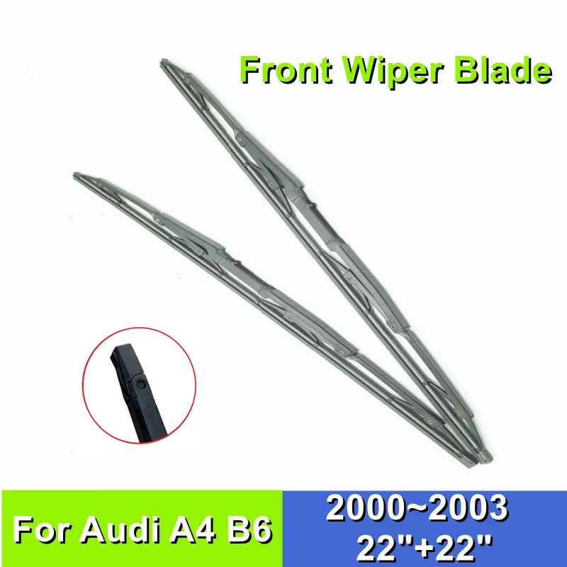 

Front Wiper Blade For Audi A4 B6 8E/8H 22"+22" Car Windshield Windscreen 2000 2001 2002 2003