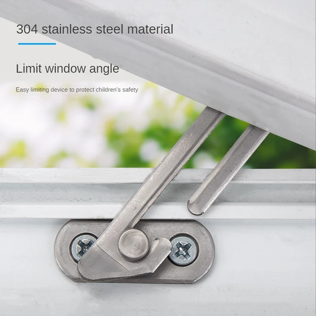 1set Stainless Steel Venster Stopper Restrictors Sliding Window Door Brace  Opening Limit Lever Child Safety Lock Catch Protector - Window Security  Bars - AliExpress