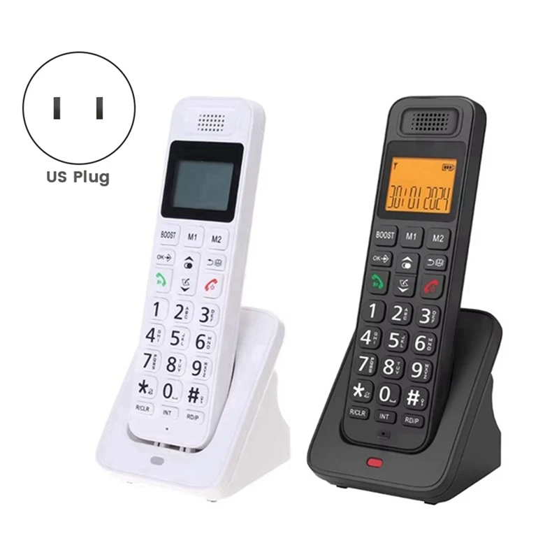 D1018 Telephone Business Office Home Handheld Digital Wireless Telephone Low Radiation With LCD Display US Plug