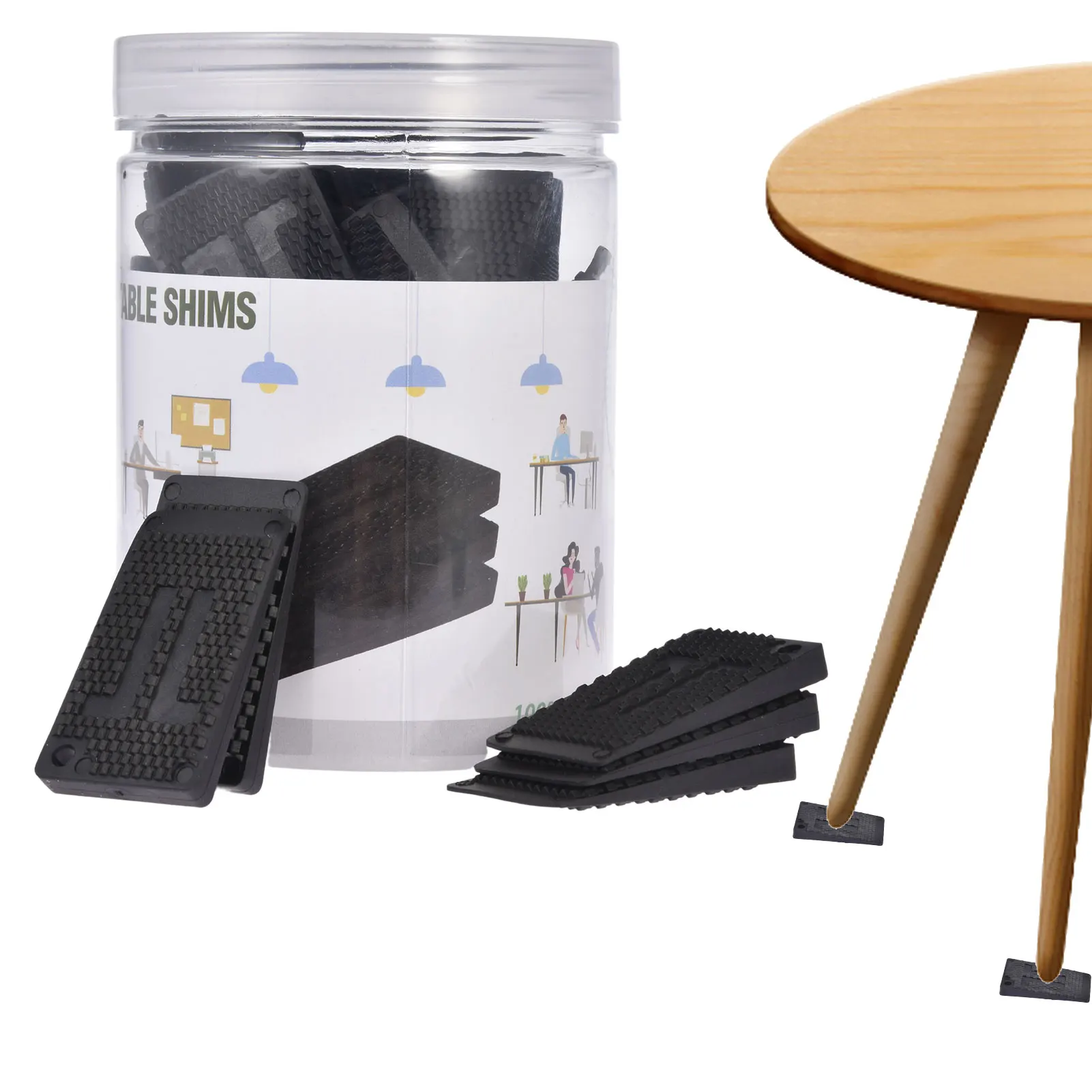 

35Pcs Table Shims Adjustable Anti Slip Furniture Pads Table Shims Stopper Refrigerator Sofa Stand Washer Pad Stabilizer