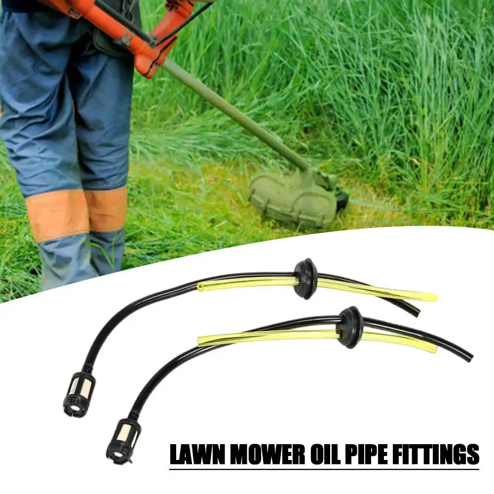 2pcs Lawn Mower Oil Pipe Fittings Oil Fitting Lawn Mower Grass Trimmer Gasoline Oil Pipe For Mower Fittings Garden Lawnmowe K6A0