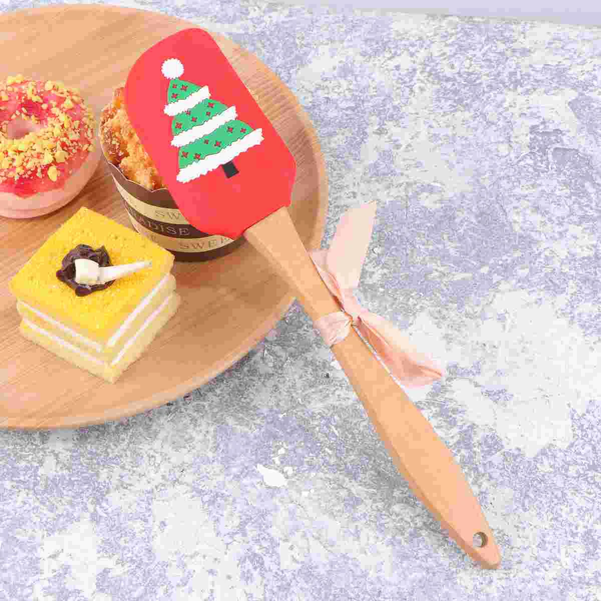 

Scoop Christmas Kitchen Gadget Scraper Mixing Butter Spatula Cream Wooden Silicone
