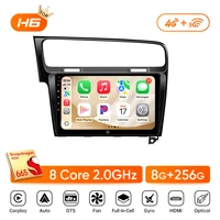 Autoradio AINAVI pour Volkswagen VW Golf 7 MK7 2012 2013 2014 2015 2016 2017 2018 2019 2020, lecteur multimédia sans fil Carplay Android Auto, Autoaudio GPS HDMI 1280 * 720 BT 5.0, gyroscope, sortie HDMI, contrôle gestuel, ventilateur de refroidissement intégré, 2 DIN 7