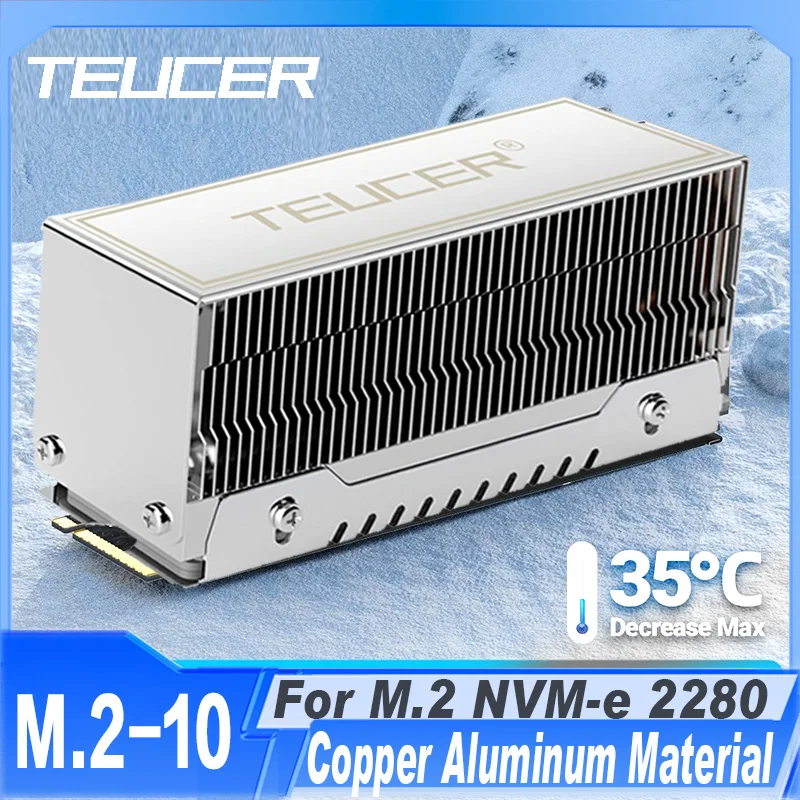 Dissipateur Thermique M.2 NVME 2280 Avec Pad Pour SSD PS5 Et PC - Marque TEUCER