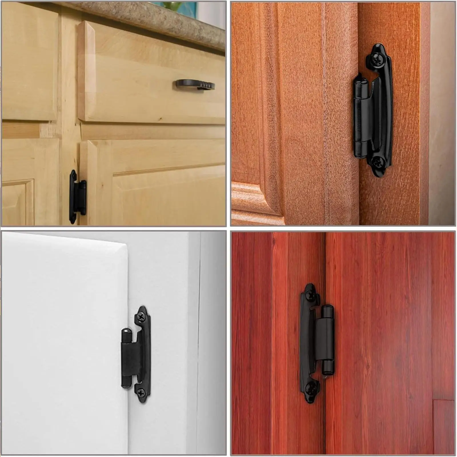 10Pcs Cabinet Door Hinges Self Closing Hinge Easy to Install Quiet Smooth Close Heavy Duty Semi Concealed Versatile Accessory 10Pcs Cabinet Door Hinges Self Closing Hinge Easy to Install Quiet Smooth Close Heavy Duty Semi Concealed Versatile Accessory