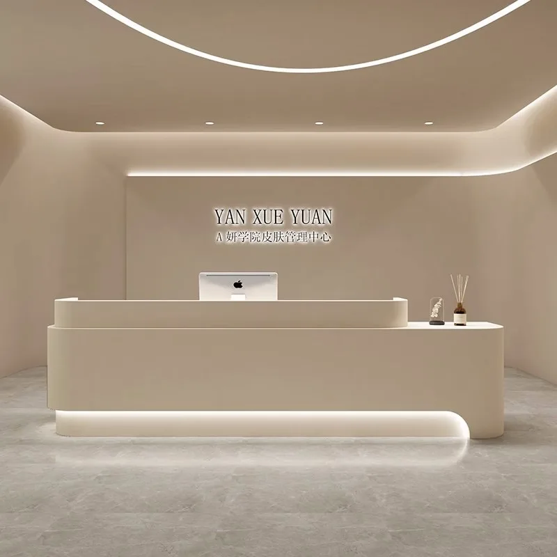 Counter Reception Desk Office Front Salon Rostrum Service Desk Study Restaurant Modern Scrivanie Per Ufficio Moderno Furniture modern boss office sofa negotiations reception meeting landing hall couches vertical guests sofa moderno lujo recliner furniture