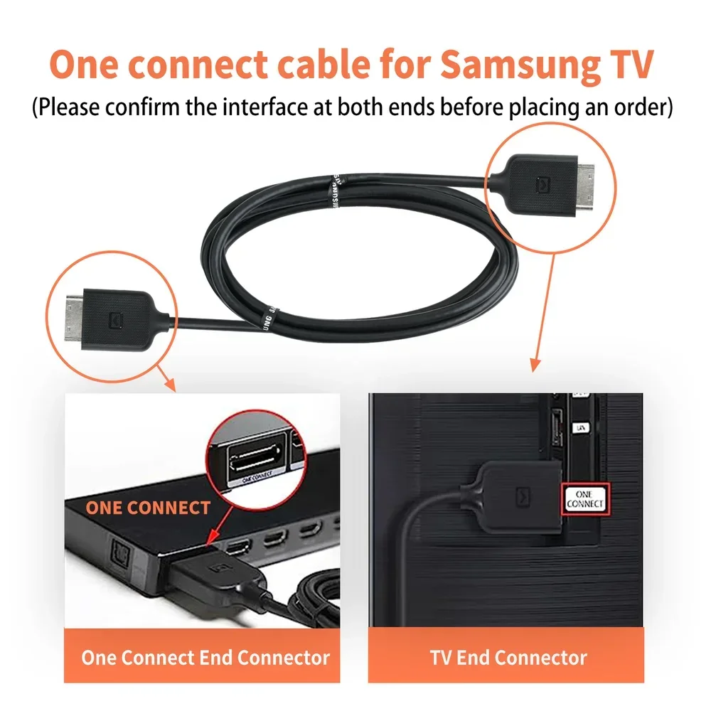3M BN39-02210A BN39-02248A One Connect Cable Compatible with Samsung is for UN49KS7000F UN55KS9000F UN60KS8000F TV