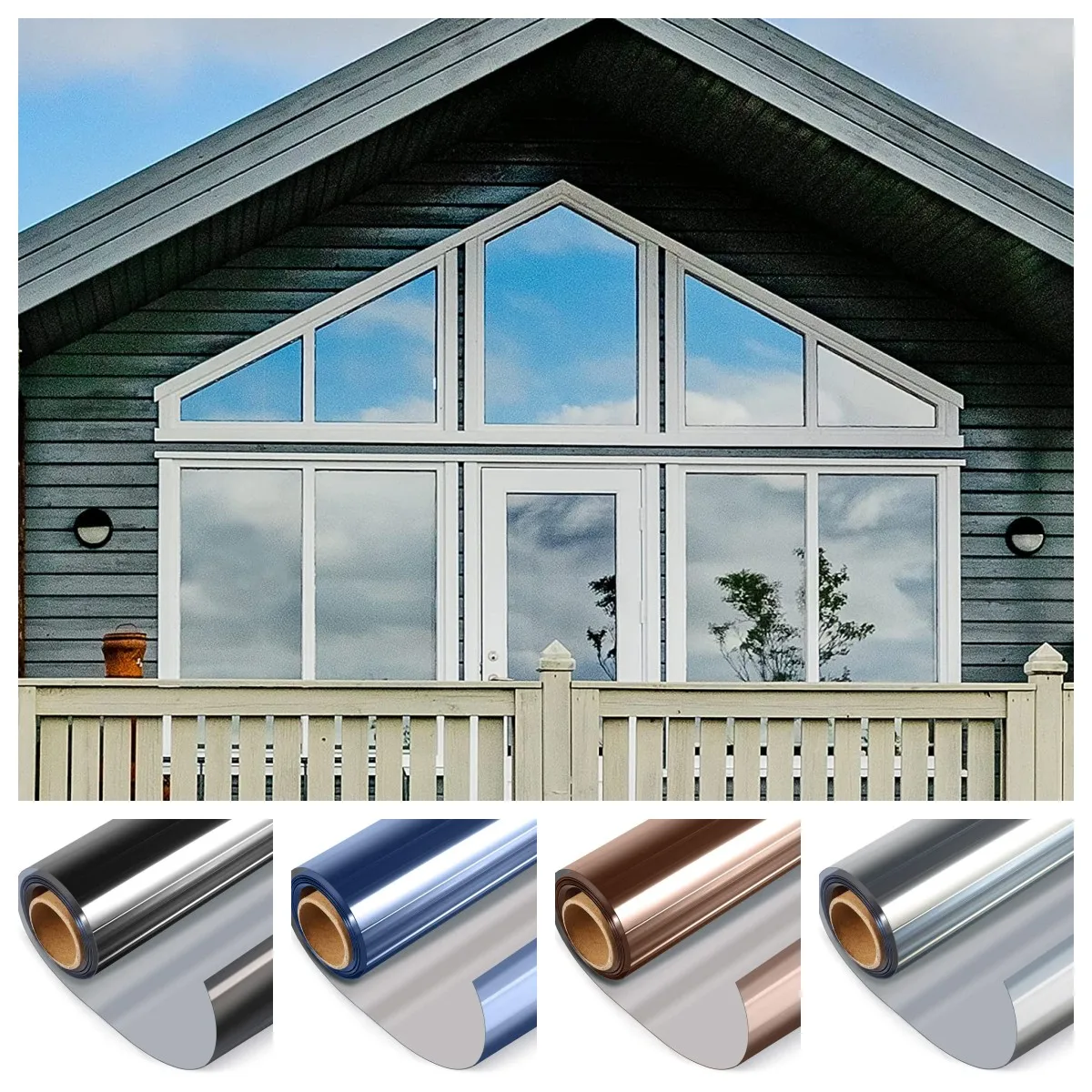 Privacy Solar Protection Window Tint Insulation Anti Look Window Film Sliding Door Sun Blocking Heat Control Glass Vinyl