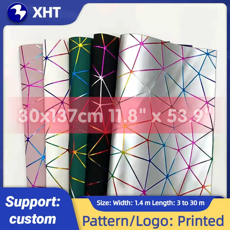 

30*135CM Spider Geometric Abstract synthetic PU Faux Artificial PVC Vinyl Leather Fabric Sheet Roll for DIY bags earrings bows