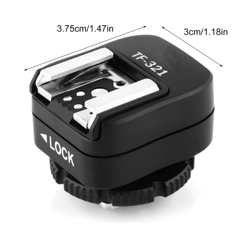 Flashing Hot Shoe TF321 Flashing Hot Shoe Sync Adapter with PC Sync Port Dedicated for DSLR Mount Camera Accessorie