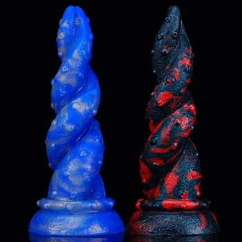 Huge Monster Dragon Dildo Silicone Thread Octopus Leg Anal Plug Anal Toys Animal Tentacle Dildo Sex Toys for Women Adult Toys 4