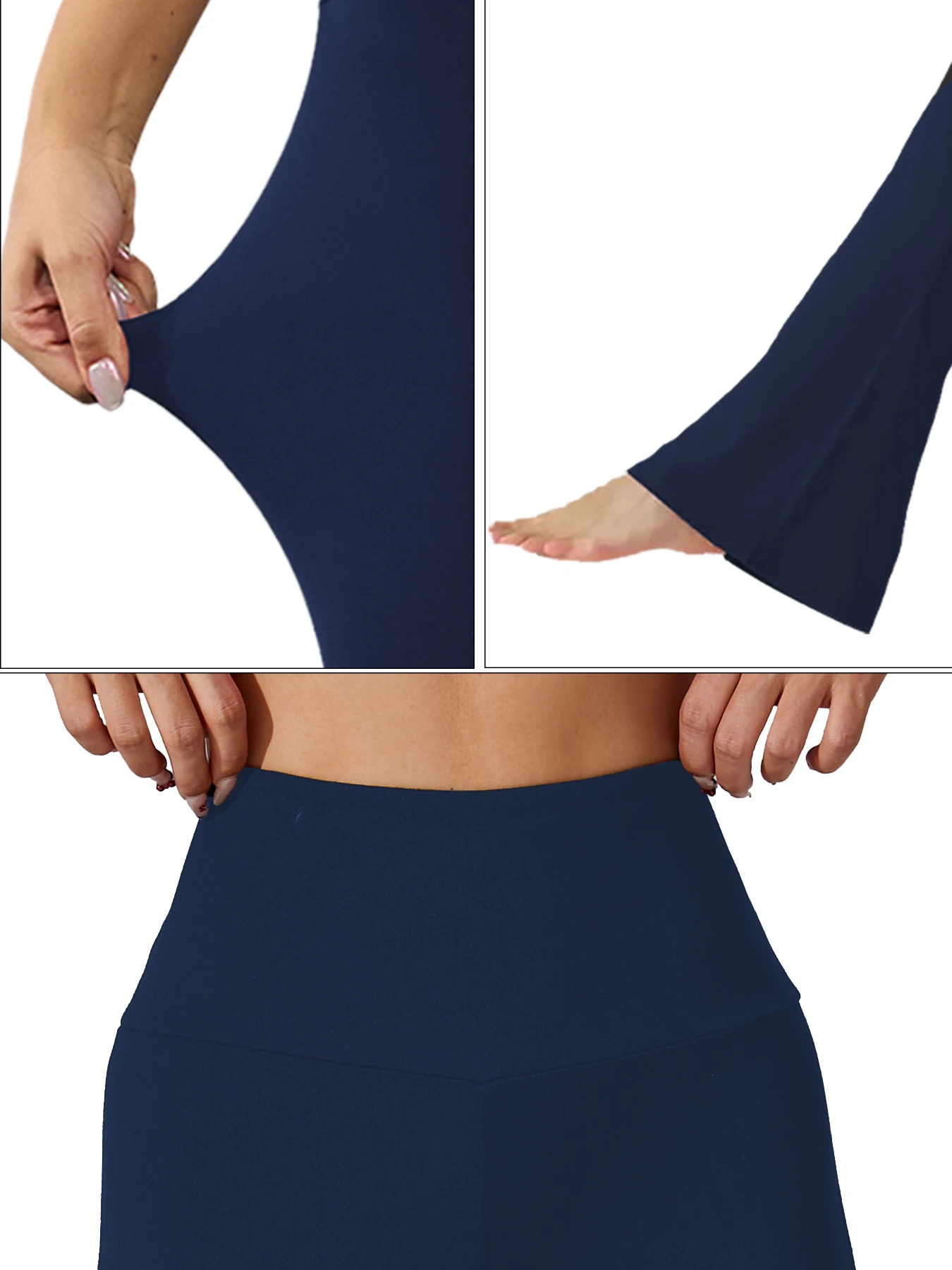 Ladies high-rise flared yoga trousers with leg bottom. Perfect for yoga or casual. 4