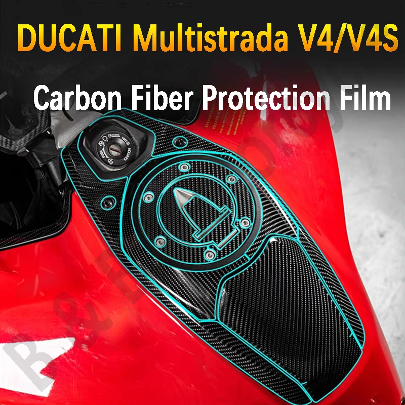 

Наклейка из углеродного волокна для Ducati Multistrada V4, декоративная Водонепроницаемая Защитная Наклейка для Ducati Multistrada V4S