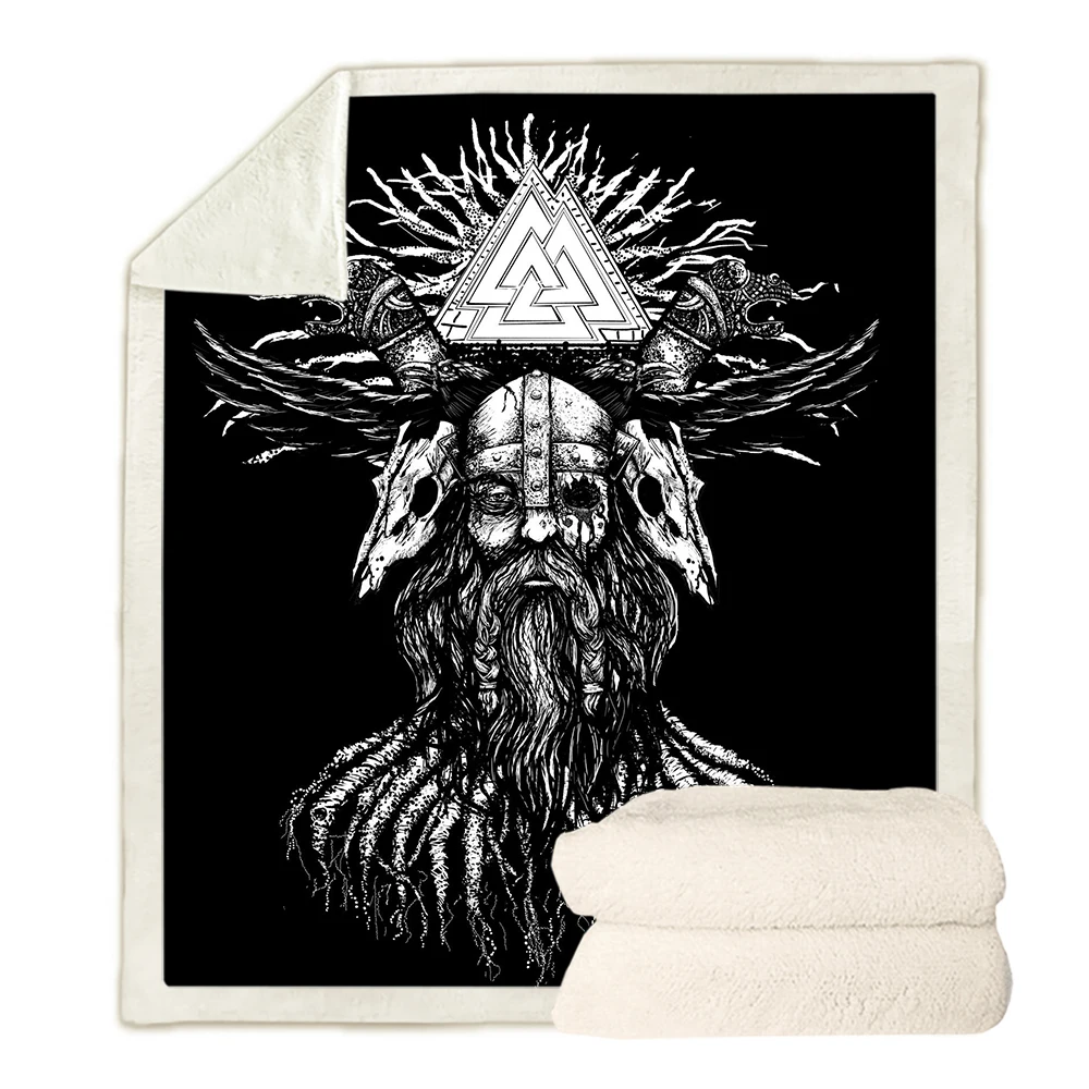 

CLOOCL Fashion Throw Blankets Viking Men Lift Tree Tattoo Pattern 3D Printed Blanket Office Nap Quilts Travel Portable Quilt