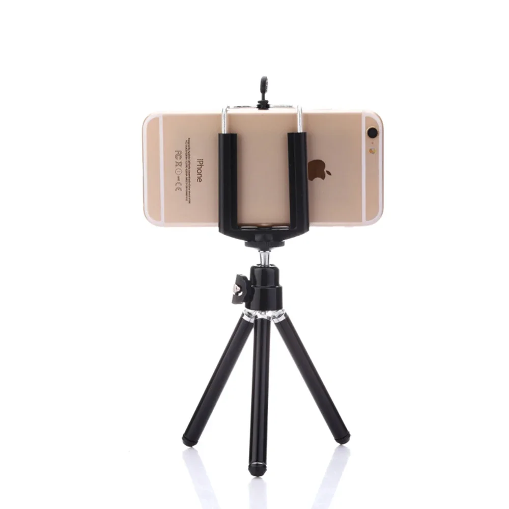 Universal 360 Rotating Stand Tripod Mount Bracket Phone Holder for iPhone Samsung Xiaomi Huawei phone tripod,mini tripod,mini ball head tripod mount,phone holder clamp