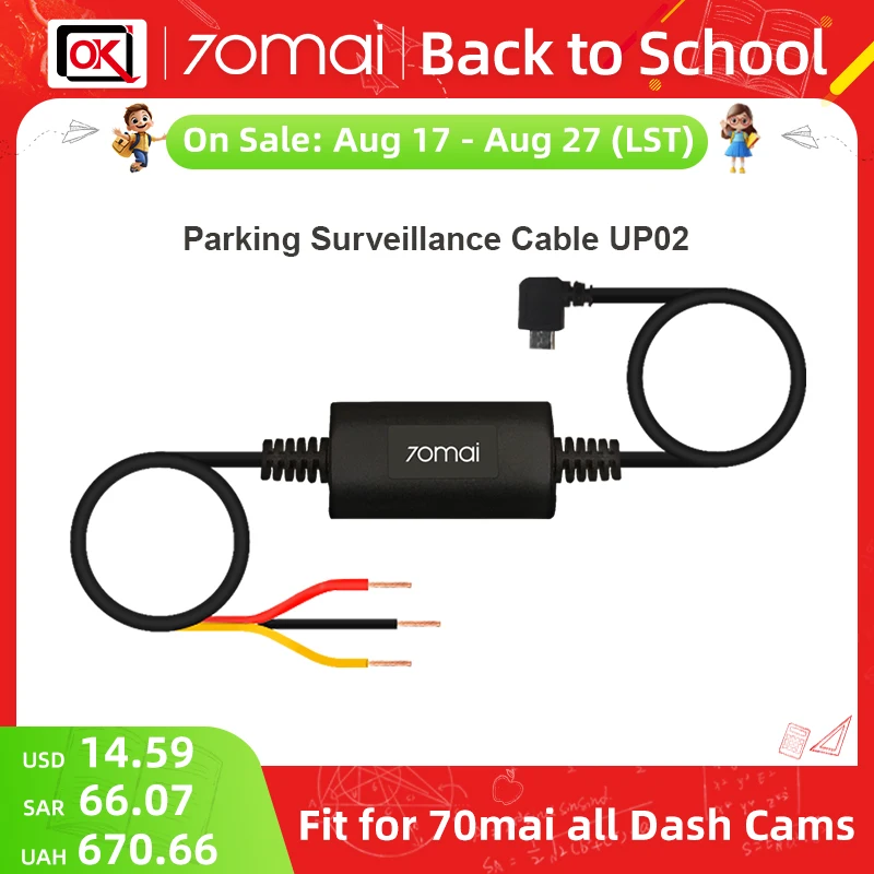 70mai Parking Monitoring Cable Hardware Kit UP02 For 70mai