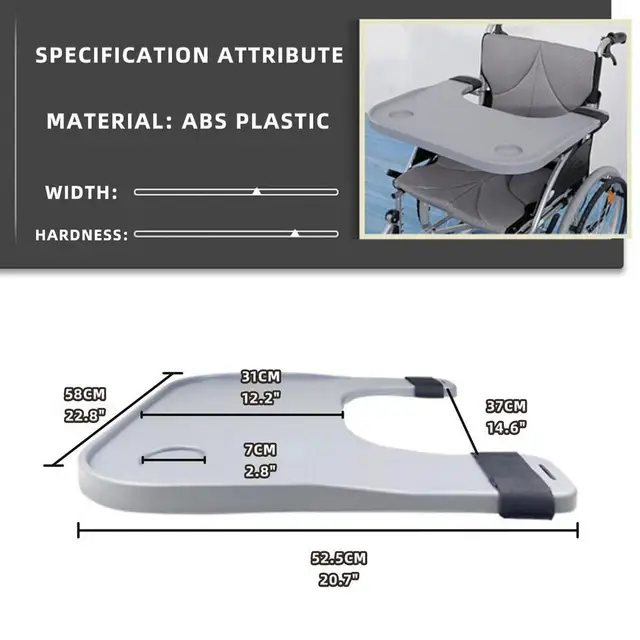 SUSHOP Rollstuhl-Tisch- Tablett,Universal Abnehmbar Betttisch Laptoptisch Rollstuhl  Tablett Tisch Stuhltisch : : Drogerie & Körperpflege