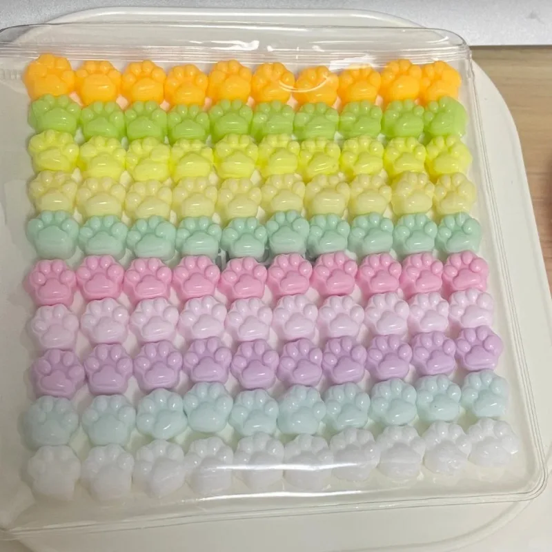 Mini Cat Paw Dropper Mold DIY Decompression Kneading Toy Mold Self-made Fire Paint Seal Wax Granule Mold Baking Candy Mold