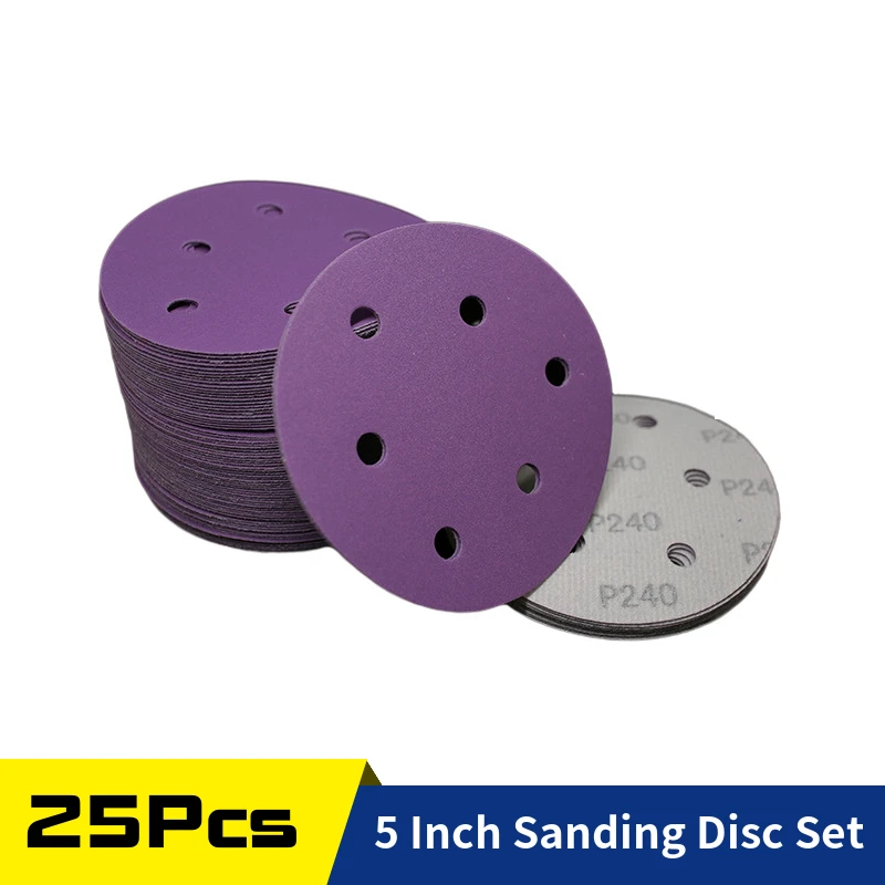 5 Inch Hook Loop Sanding Discs Hook Loop Sanding Discs 6 Inch 25 5 Inch 6 Hole Aliexpress