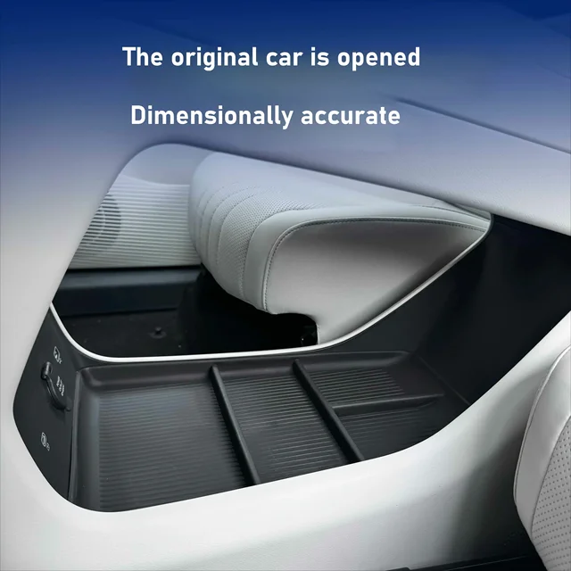 Center Console Lower Layer Storage Box TPE Control Organizer Tray For Geely EX5 Galaxy E5 2024 2025 Car Tidying Accessories 5