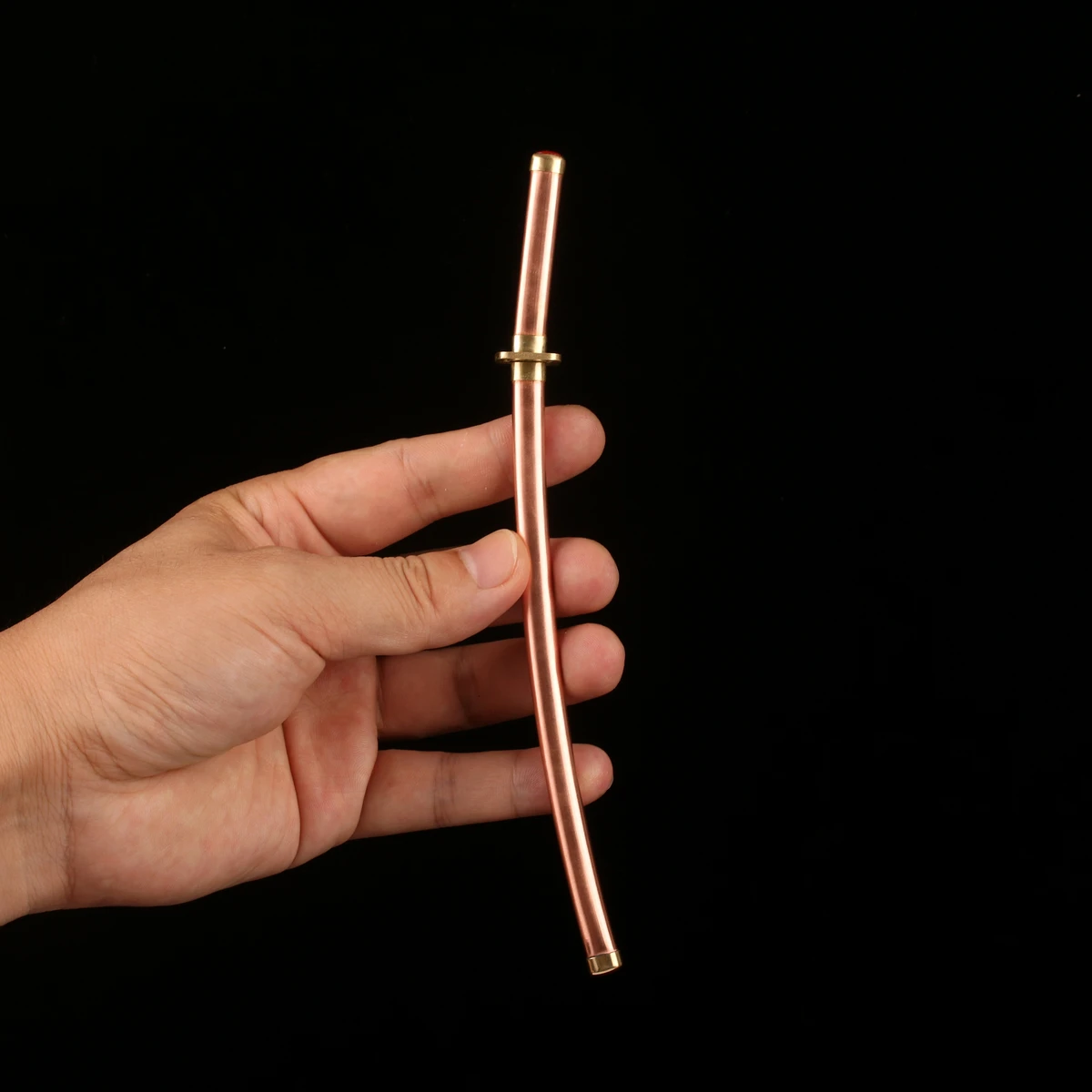 

18cm 1: 6 Scale Miniature Copper Sheathed Steel Katana, Mini Japanese Samurai Swords Collection Grade