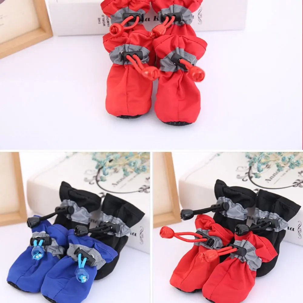 Title 5, 4Pcs Winter Pet Dog Shoes Warm Snow Anti-slip B...