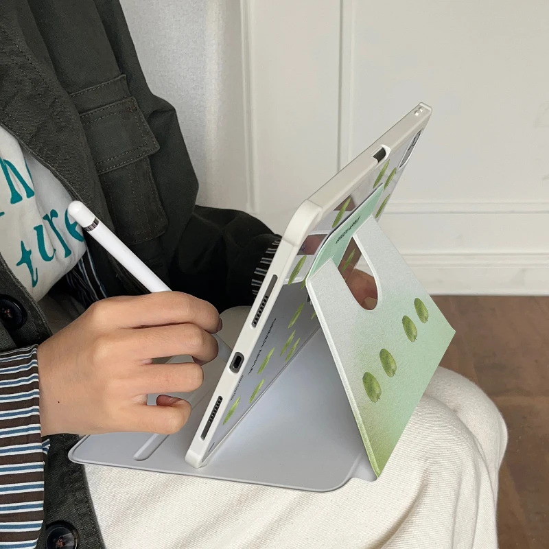 Green Apple Cute Tablet Case - Stylish Protective Shell Cover