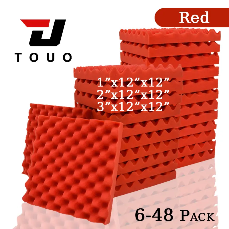 TOUO Acoustic Foam Fireproof Soundproofing Sponge 6/12/24/48 Pcs Egg Crate Soundproof Foam Studio Home Sound-absorbing - Image 8