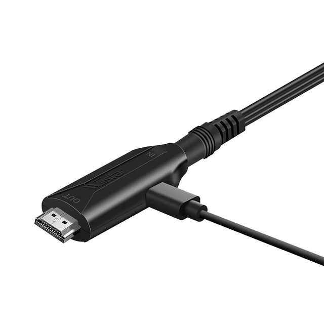  Sheiaier Adaptador convertidor PS2 a HDMI con cable