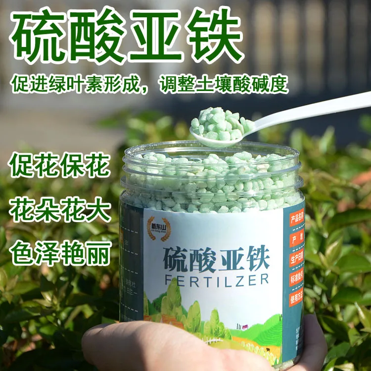 450g Indoor and Outdoor Potted Ferrous Sulfate Flower Fertilizer Iron Supplementary Fertilizer Acid Anti-yellow Leaf