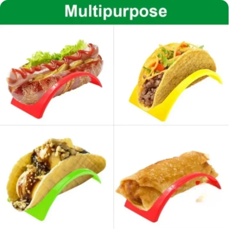 Taco Holder Portable Burrito Rack Tortilla Tray Taco Holder Food Tray Non-toxic Food Grade Kitchen Cooking Gadgets Hot Dog Grill Gadgets 1pc