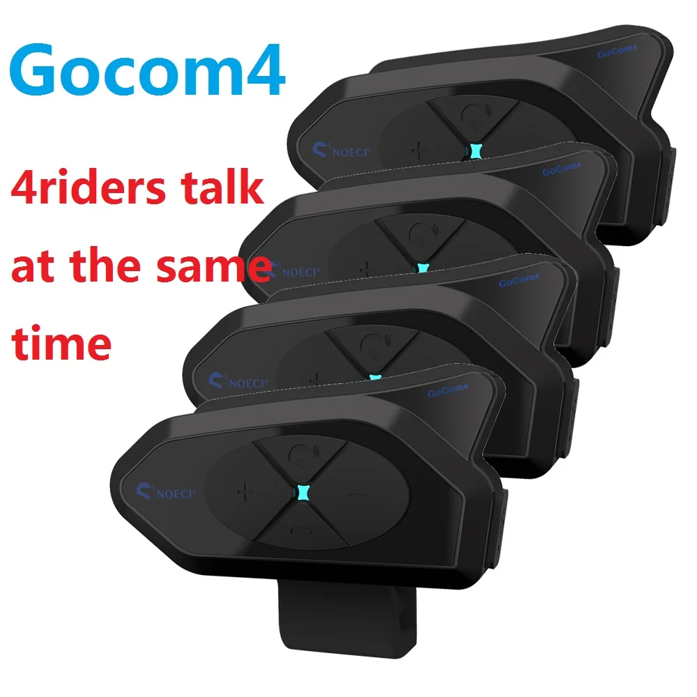 Мотогарнитура GOCOM4 для шлема, Bluetooth-Интерком, FM-радио, Ridao, для 4 водителей, PK V4 PLUS