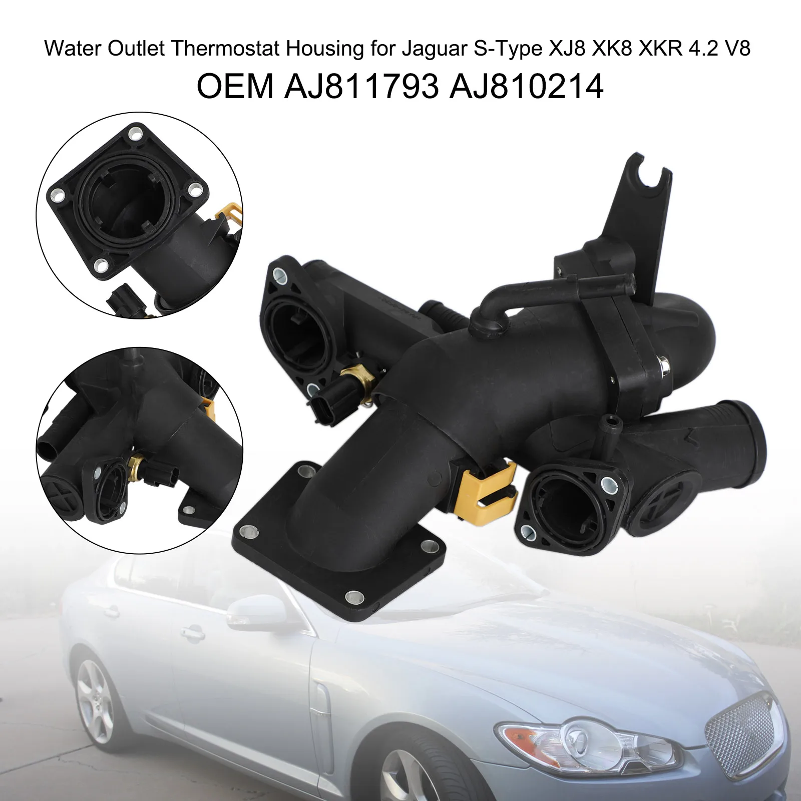 

Areyourshop корпус термостата водяного отверстия для Jaguar S-Type XJ8 XK8 XKR 4,2 V8 AJ811793
