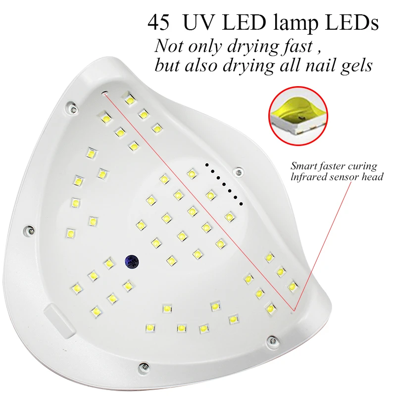 Nail Dryer Machine Professional Manicure Lamp UV ELD High Power Nail Light With Auto Sensor Smart Nail Salon Equipment Tools 5