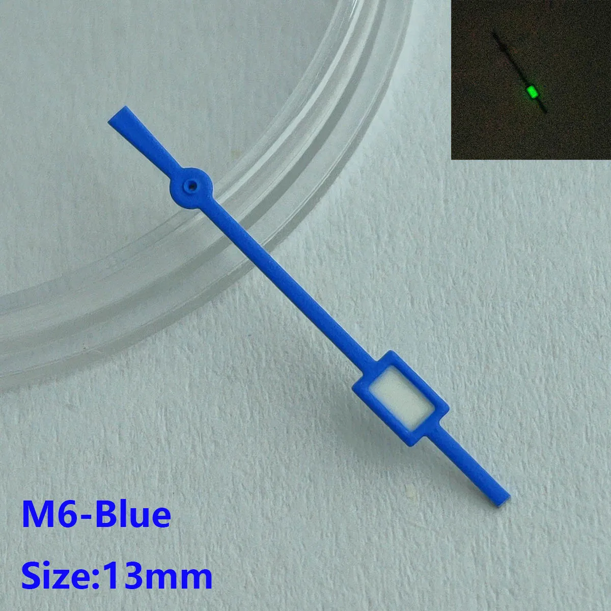 녹색 야광 포인트 시계 액세서리 교체 부품, 시계 초침 무브먼트 포인터, 13mm, nh35, nh36