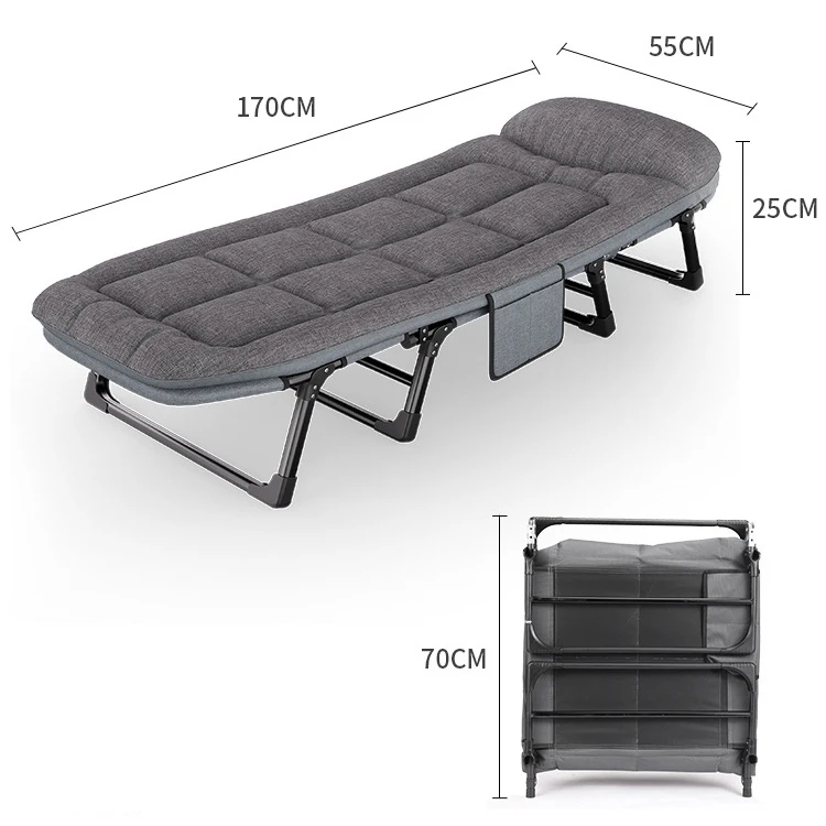 Multifunctional Folding Chair Office Sofa Bed Single Bed Camping Recliner Folding Chair with Bed